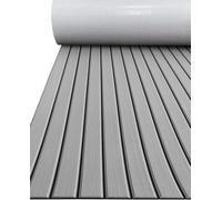 QAUUCP Eva Tappetino Antiscivolo per Barca Schiuma autoadesiva Teak Decking Eva Pavimentazione for Barche Finto Copriletto Accessori Marine Boat Deck Mat 2400x410x5mm(Light Grey Black)