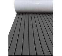 QAUUCP Eva Tappetino Antiscivolo per Barca Schiuma autoadesiva Teak Decking Eva Pavimentazione for Barche Finto Copriletto Accessori Marine Boat Deck Mat 2400x410x5mm(Dark Grey with Black)
