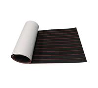 QAUUCP Eva Tappetino Antiscivolo per Barca Schiuma autoadesiva Teak Decking Eva Pavimentazione for Barche Finto Copriletto Accessori Marine Boat Deck Mat 2400x410x5mm(Black with Red)
