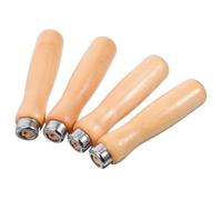 QAUUCP Manico Per Lima In Legno 4 pezzi con manico in legno, manici for lime, piccole parti ergonomiche, utensile da taglio, sostituiscono l'impugnatura for accessori color kaki