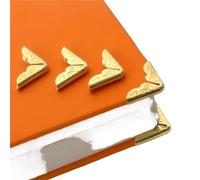QAUUCP Paraspigoli per Libri retrò Protezioni angolari da 50 Pezzi Ideali for Libri, Album e di Ritagli | for Gli Angoli dei for Il miglioramento la Protezione delle Forniture for Ufficio(Golden)