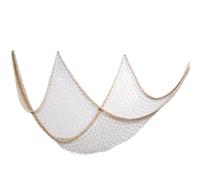 QAUUCP Rete da Pesca Decorativa Rete da Pesca Arazzi Ornamento Studio Prop Room Decorazione della casa Mediter Adesivi marini Marine sopra Il Giardino Artigianato Nautico(White,150x200cm)