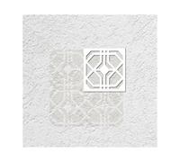 QAUUCP Stencil per Pareti Stencil da 40 cm e 60 for Decorazioni murali, Grande Dipinto, Vernice sulla nicchia, Modello di Blocco, Piastrelle, casa, Fiore, Damasco(S 30cmX30cm - A)