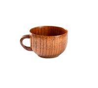 QAUUCP Tazza di Legno Tazza da caffè in legno con manico for succo di latte in retrò Resistente alle alte temperature Accessori for bicchieri cucina for ufficio(Color 10)