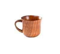 QAUUCP Tazza di Legno Tazza da caffè in legno con manico for succo di latte in retrò Resistente alle alte temperature Accessori for bicchieri cucina for ufficio(Color 9)