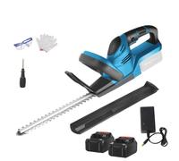 Qawner Tagliasiepi professionale a batteria da 21 V, tagliasiepi con 2 batterie, doppia lama di taglio, diametro di taglio di 15 mm, lunghezza di taglio di 22 pollici, per giardino, prato e cortile