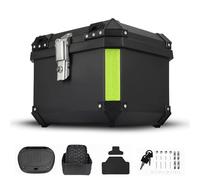 Qawner Top Case Universale per Motocicletta, Caschi Moto per Stoccaggio Caschi, Scatola di Coda di Moto con Serratura di Sicurezza in Plastica ABS Impermeabile (57L)