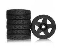 QAWRYV Giocattoli Auto RC Per KM WRC Citron C3 Per MJX Per Hyper Go 7303 7304 1/7 1/8 4 Pezzi 110mm RC Per Rally Off-Road Per Buggy Pneumatici Ruota 17mm Hex(Black)