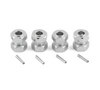 QAWRYV Parti per Auto RC per Arrma 6S per Typhon per Limitless per Mojave per Felony 1/7 Metallo 17mm Ruota Esagonale Ricambi E Accessori Auto RC Aggiornamento Sostituzione Uso(Silver)