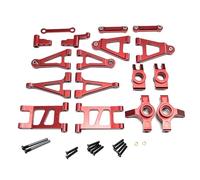 QAWRYV Parti per Auto RC per Mjx per Hyper Go 14301 14302 1/14 RC Car Metal Upgrade per Forcellone Sterzo Tazza Pezzi di Ricambio Parti Aggiornamento E Sostituzione(Red)