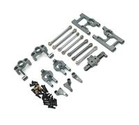 QAWRYV Parti per Auto RC per Wltoys 124006 12423 12427 12428 12429 1/12 Kit Collegamento Tazza Sterzo Metallo RC Accessori Auto Sostituzione E Aggiornamento Uso(Gray)