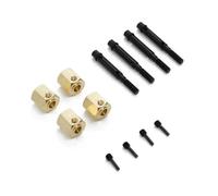 QAWRYV Parti per Auto RC per YiKong YK4082 YK4102 4103 4 Pezzi Adattatore Esteso Esagonale per Ruota da 12 Mm in Ottone con Albero RC Crawler Car Upgrade Parts Replacement Accessory Upgrade(A)