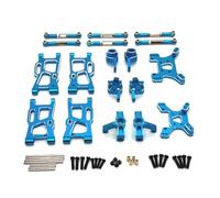 QAWRYV per RIaarIo per WLtoys 124008 124016-17-18-19 144001-02-10 Set di Tazze di Sterzo in Metallo Ricambi E Accessori per Auto RC Sostituzione E Aggiornamento Uso Rc Sterzo Tazza(Blue)