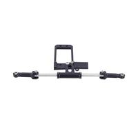 QAWRYV per Vanquish per Phoenix per VS4-10 F10 1/10 RC Crawler Portale ASSE Parti Fai da Te Kit Cilindro dello Sterzo Idraulico Completo con BTA Servo Mount Parti per Auto RC(Black)