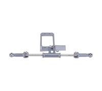 QAWRYV per Vanquish per Phoenix per VS4-10 F10 1/10 RC Crawler Portale ASSE Parti Fai da Te Kit Cilindro dello Sterzo Idraulico Completo con BTA Servo Mount Parti per Auto RC(Metallic)