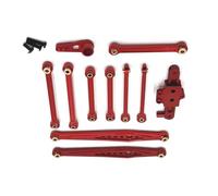 QAWRYV per Wltoys 124006 12423 12427 PRO 1/12 Kit Braccio Servo con Gruppo Sterzo A Biella Fissa RC Ricambi Auto Accessori Aggiornamento Sostituzione Uso Biella in Metallo Rc(Red)