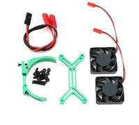 QAWRYV RC Upgrade Parts per Traxxas per X-maxx per Xrt per Arrma per Kraton 1/5 56-58Mm Dissipatore Motore Dissipatore Doppia Ventola Raffreddamento 5687 56113 Parti Aggiornamento per Auto RC(Green)