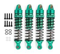 QAWSED Ammortizzatori RC Upgrade Compatible with Traxxas for LaTrax for Teton for Desert 1/18 RC Car Upgrade Parts 4Pcs Metal Front And Rear Shock Absorber Damper(Green)