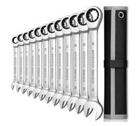 QAXRZCUCD Chiave A Cricchetto Con Estremità A Scatola Combinata, Set Di Chiavi Inglesi, Utensili Manuali Metrici, Strumenti For La Riparazione Del'auto Precisione Per Spazi Ristretti(12pcs(8-22mm))