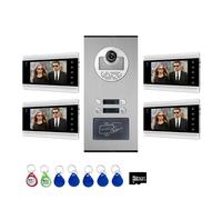 QAXRZCUCD Videocitofono Intelligente Tuya Wi-Fi Da 7" For Edifici Multifamiliari, Campanello, Telecamera, Di Sicurezza For Appartamenti E Ville Sharp Live View(4-4)