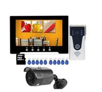 QAXRZCUCD Videocitofono Intelligente Tuya Wifi Da 7 Pollici 1080P, Campanello, Telecamera, Di Controllo Accessi RFID Sharp Live View(Set 3-1v1v1)