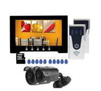 QAXRZCUCD Videocitofono Intelligente Tuya Wifi Da 7 Pollici 1080P, Campanello, Telecamera, Di Controllo Accessi RFID Sharp Live View(Set 4-1v2v2)