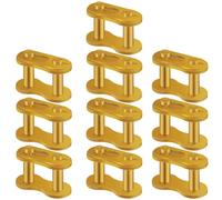 QAZAKY 10pc oro 420 Catena di trasmissione di riparazione Maestro connettore Split link 50cc 70cc 90cc 110cc 125cc del pozzo della bici della sporcizia di ATV Quad moto scooter Go Kart