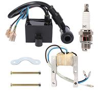 QAZAKY Accensione CDI Magneto bobina Candela per 49cc 50cc 60cc 66cc 70cc 80cc 2 tempi motore motorizzato per bicicletta