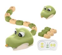 QAZIOEA Gioco di serpente telecomandato con 2 serpenti RC (Verde) | Giocattolo magnetico che cresce in deglutizione, USB ricaricabile con suoni, regalo per bambini da 3 anni e più