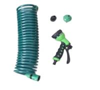 QAZMLP Forniture per Il Giardino Tubo Flessibile da Giardino a Spirale in Eva, Tubo Flessibile da Giardino con riavvolgimento a Molla, connettore da 3/4" e spruzzatore a 7 funzioni Ugello(7.5M Set)
