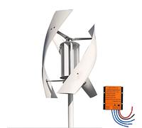 QAZNHODDS 12000W Generatore Eolico Verticale 3 Foglie Kit Turbina Eolica 12/24 V /48V/220V con Regolatore di Carica,220V
