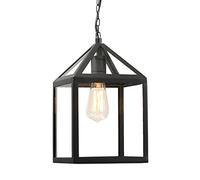 Qazqa amsterdam - Lampada a sospensione rustico - 1 luce - L 210 mm - Nero - Moderno,rustico - Illuminazione esterna