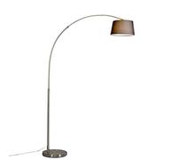 Qazqa arc_basic - Lampada da terra arco Moderno - 1 luce - L 1548 mm - Acciaio - Moderno - Soggiorno