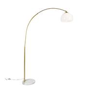 Qazqa arc-basic - Lampada da terra Moderno - 1 luce - L 130 cm - Ottone - Moderno - Soggiorno I Camera da letto