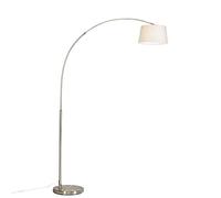 Qazqa arc - Lampada da terra arco Moderno - 1 luce - L 1300 mm - Bianco - Moderno - Soggiorno