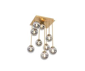 Qazqa athens - Lampada da soffitto rustico - 9 luce - L 310 mm - Oro/Ottone - rustico - Soggiorno I Camera da letto I Sala da Pranzo I Cucina