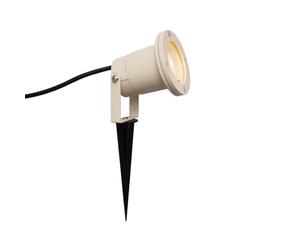 Qazqa basic - Faretto con palo da giardino Moderno - 1 luce - L 11 cm - Beige - Moderno - Illuminazione esterna