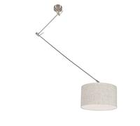 Qazqa blitz - Lampada a sospensione regolabile in altezza Moderno - 1 luce - L 1000 mm - Beige - Moderno - Soggiorno I Camera da letto I Sala da Pranzo I Cucina