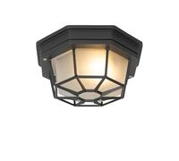 QAZQA bri - Lampada da soffitto rustico - 1 luce - Ø 213 mm - Grigio scuro - Rustico - Illuminazione esterna