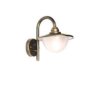 QAZQA bruges - Lanterna da parete Classico - 1 luce - L 23 cm - Oro/Ottone - Design I Rustico - Illuminazione esterna