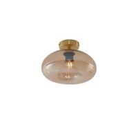 Qazqa busa - Lampada da soffitto Art déco - 1 luce - Ø 28 cm - Oro/Ottone - Art déco - Soggiorno I Camera da letto I Sala da Pranzo I Cucina