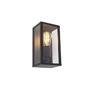QAZQA charlois - Appliques Industriale - 1 luce - L 14 cm - Nero - Industriale - Illuminazione esterna