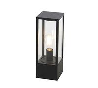 Qazqa charlois - Palo da giardino Design - 1 luce - L 14 cm - Nero - Design - Illuminazione esterna