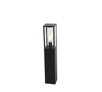 Qazqa charlois - Palo da giardino Industriale - 1 luce - L 14 cm - Nero - Design - Illuminazione esterna