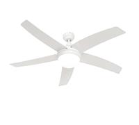 Qazqa cool - LED Dimmerabile Ventilatori da soffitto dimmer incluso Moderno - 1 luce - Ø 132 cm - Bianco - Moderno - Soggiorno I Camera da letto I Sala da Pranzo I Cucina