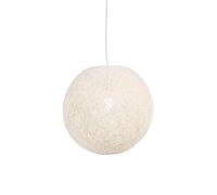 Qazqa corda - Lampada a sospensione Moderno - 1 luce - Ø 350 mm - Bianco - Design I Rustico I Moderno - Soggiorno I Camera da letto