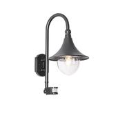 QAZQA daphne - Appliques con rilevatore di movimento I Sensor Classico - 1 luce - L 255 cm - Nero - Design I Rustico - Illuminazione esterna