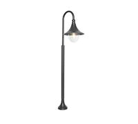 Qazqa daphne - Palo da giardino Classico - 1 luce - L 36.5 cm - Nero - Design I Rustico - Illuminazione esterna