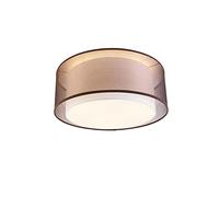 Qazqa drum-neutron - Lampada da soffitto Moderno - 3 luce - Ø 500 mm - Marrone - Moderno - Soggiorno I Camera da letto I Sala da Pranzo I Cucina