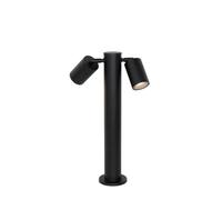 Qazqa duo - Palo da giardino Design - 2 luce - L 18.7 cm - Nero - Design - Illuminazione esterna